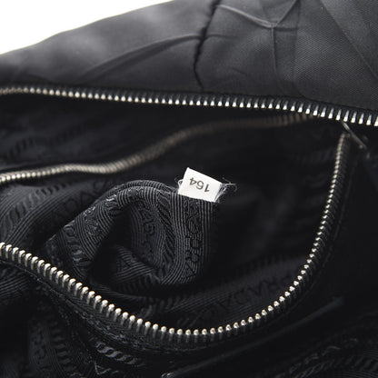 Prada Nylon Tessuto Impuntu Quilted Shoulder Bag Black 7 of 11