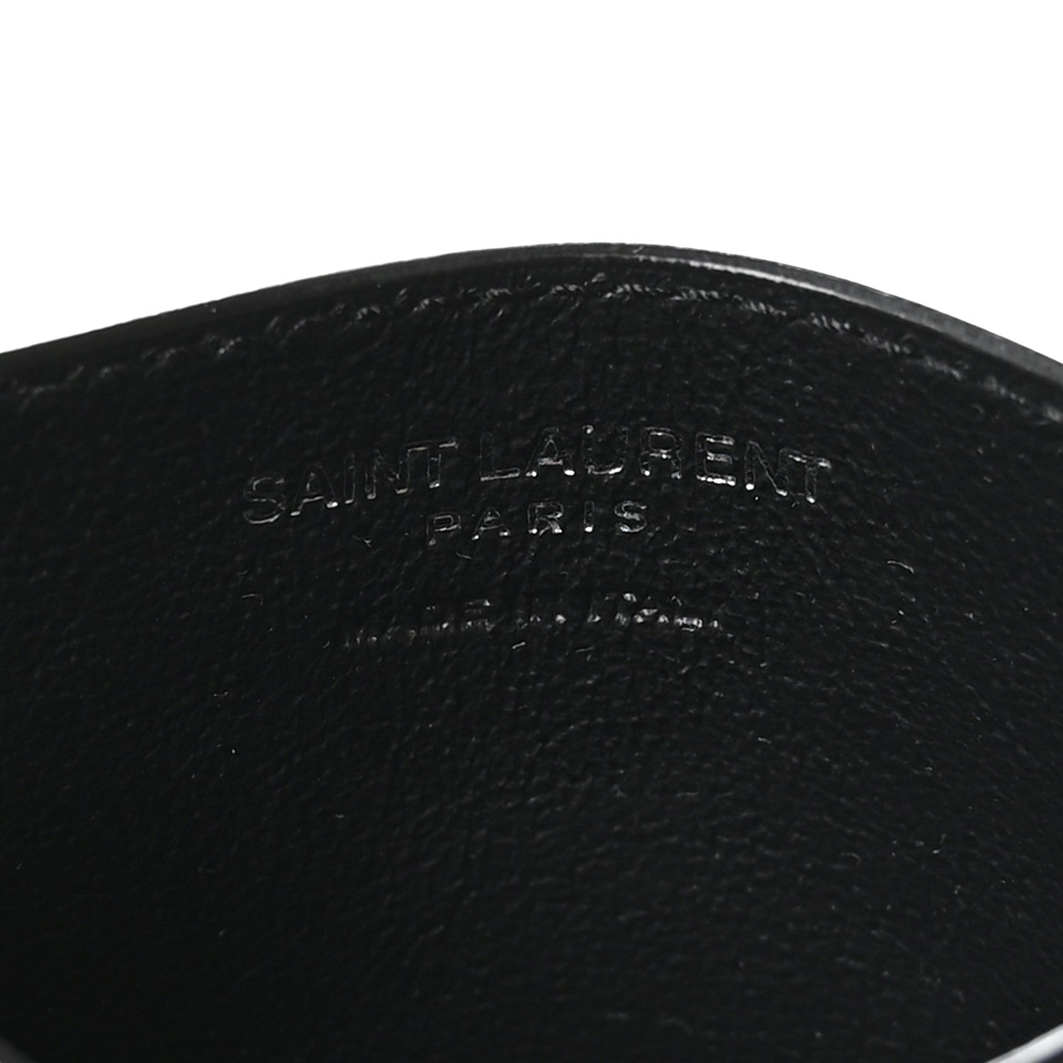 Saint Laurent Calfskin Tiny Cassandre Credit Card Case Black 6 of 8