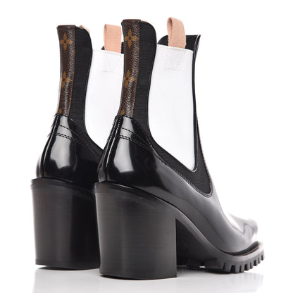 Louis Vuitton Patent Monogram Limitless Ankle Boots 42 Black 4 of 8