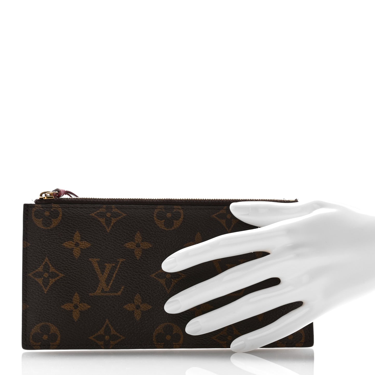 Monogram Felicie Chain Wallet Zippered Insert Fuchsia