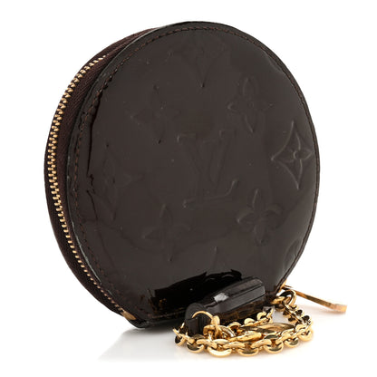 Louis Vuitton Vernis Animania Ecureuil Squirrel Round Coin Purse Amarante 3 of 10