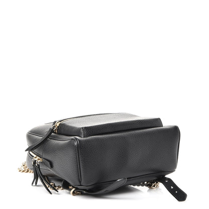 Gucci Pebbled Calfskin Soho Chain Backpack Black 4 of 7