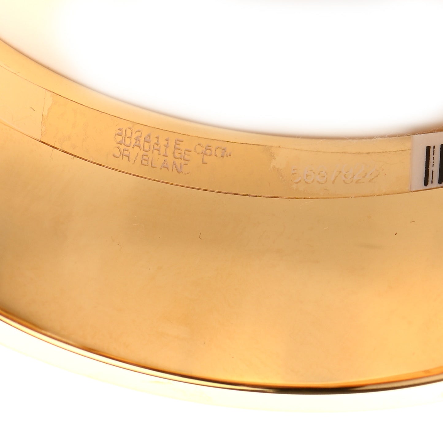 Enamel Printed Quadrige Au Fil Wide Clic Clac H Bracelet PM Or White