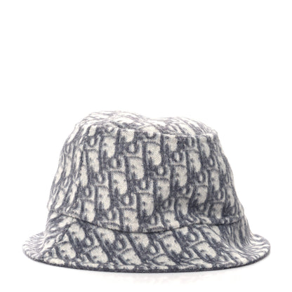 Christian Dior Wool Oblique Jacquard Bucket Hat Grey 2 of 6