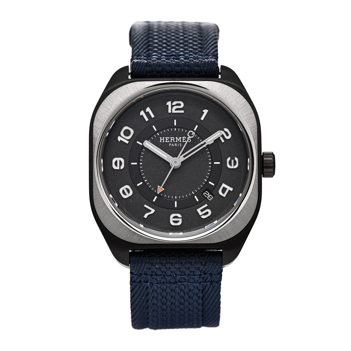 DLC Coated Titanium Nylon 39mm H08 Automatic Watch Bleu Abysse