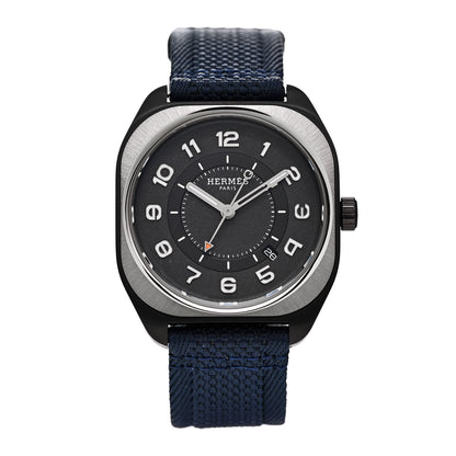Hermes DLC Coated Titanium Nylon 39mm H08 Automatic Watch Bleu Abysse 1 of 5