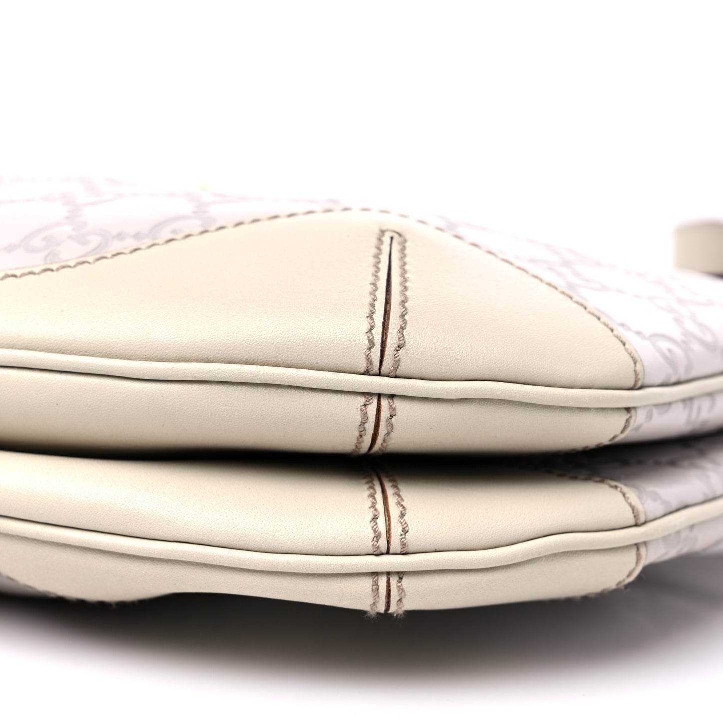 Guccissima Peggy Bamboo Top Handle Bag Mystic White