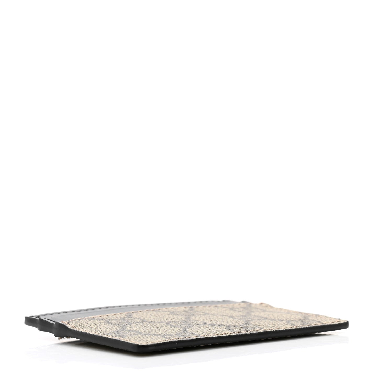 GG Supreme Monogram Calfskin Card Holder Beige Black