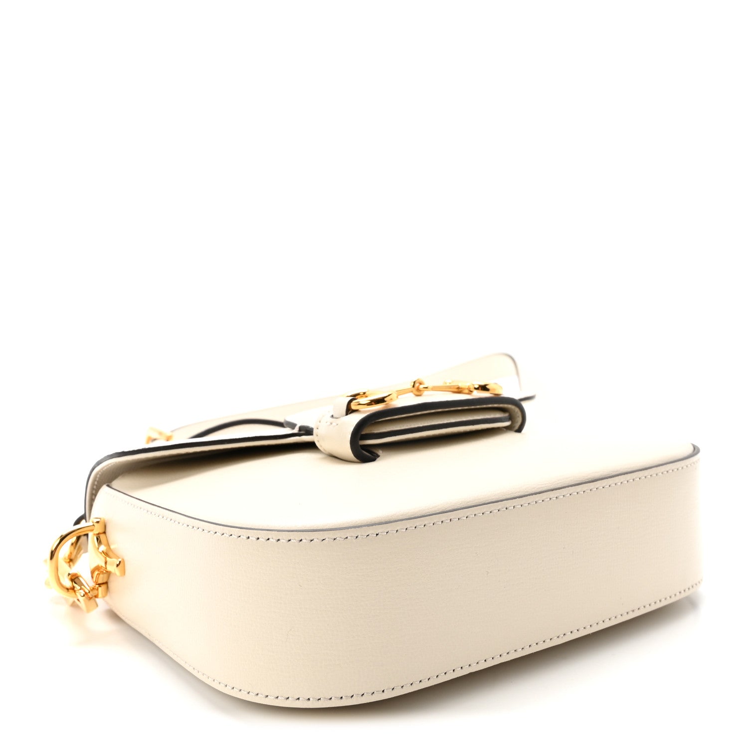 Gucci Azalea Calfskin Web Mini Horsebit 1955 Shoulder Bag Mystic White 4 of 10