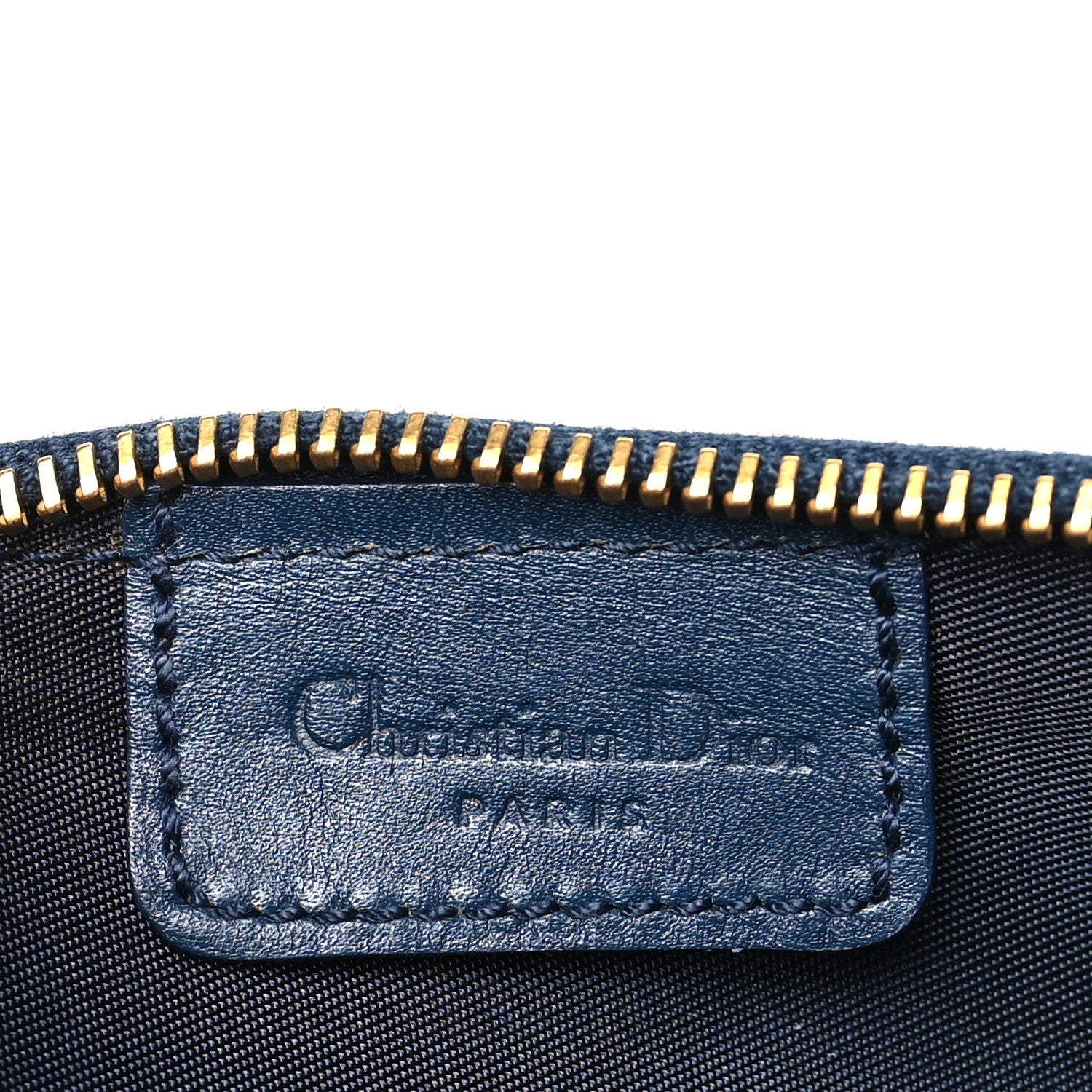 Christian Dior Monogram Mini Saddle Pochette Navy 6 of 9