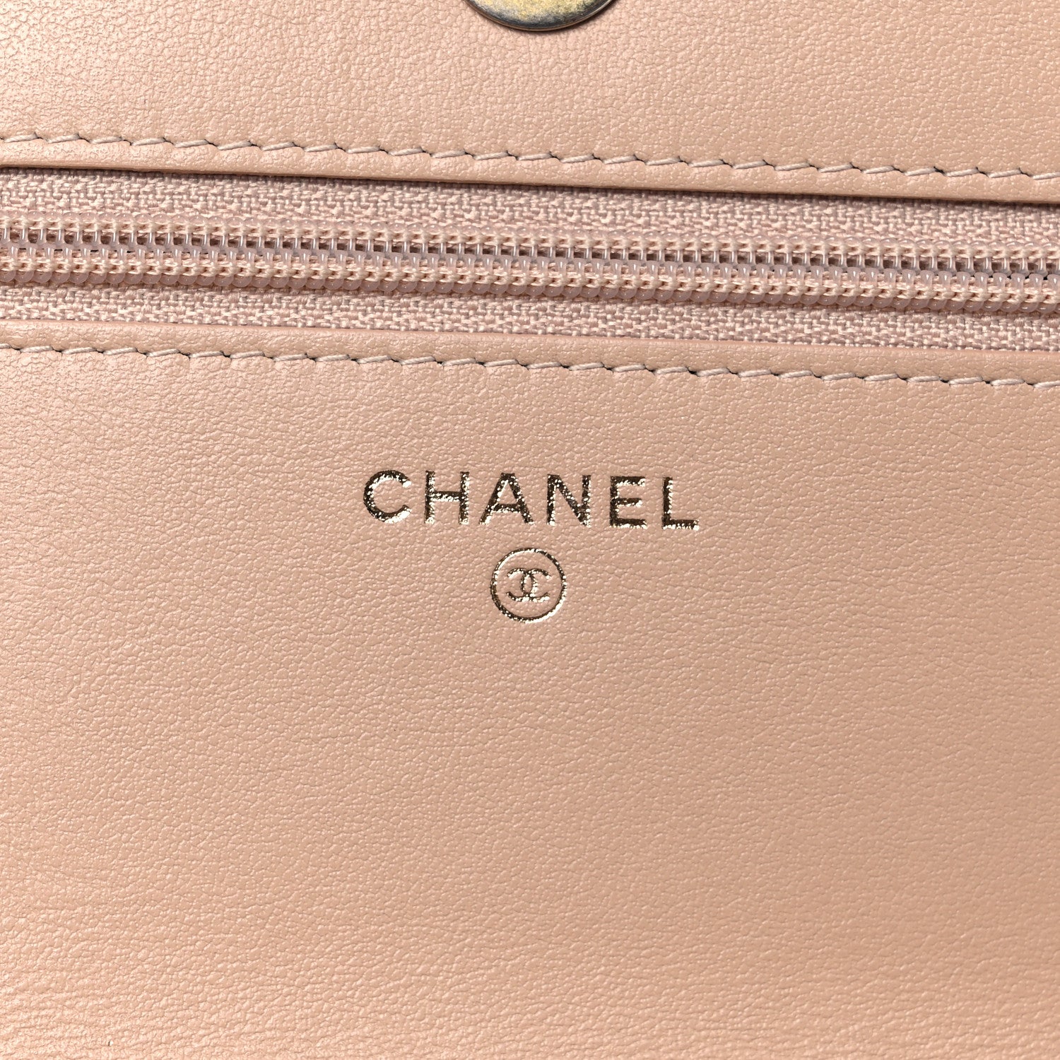 Chanel Caviar Quilted CC Filigree Wallet On Chain WOC Beige Black 6 of 13