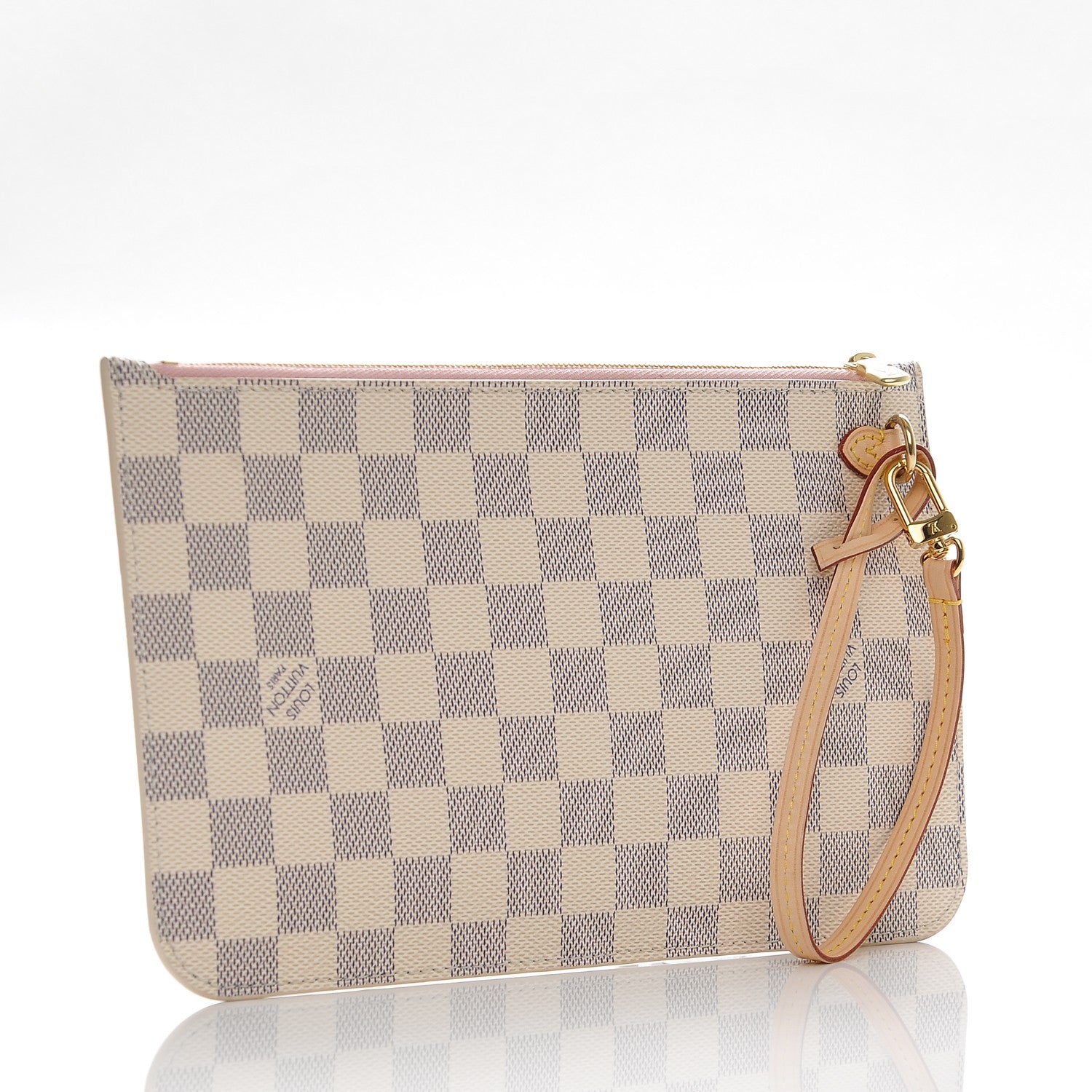 Louis Vuitton Damier Azur Neverfull MM GM Pochette Rose Ballerine 3 of 7