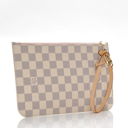 Louis Vuitton Damier Azur Neverfull MM GM Pochette Rose Ballerine 3 of 7