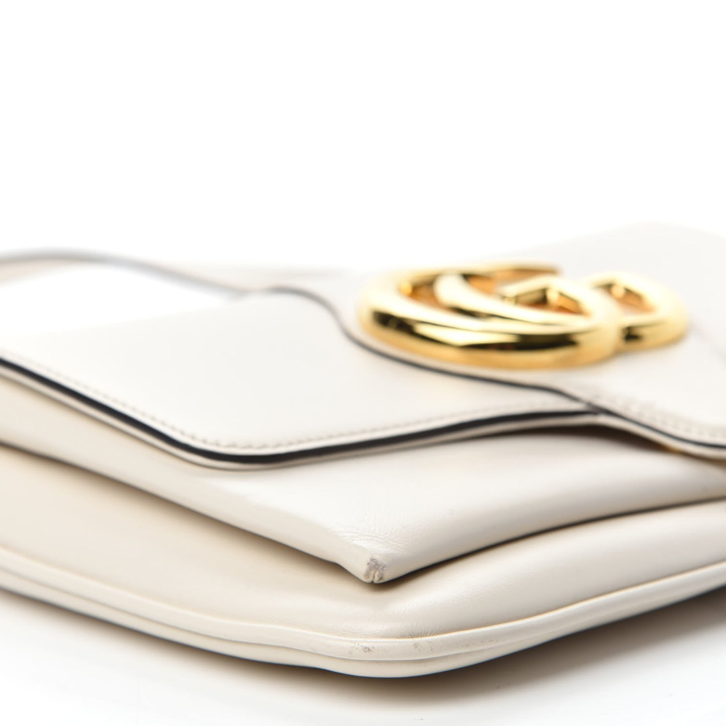 Calfskin Small Arli Flap Shoulder Bag Mystic White