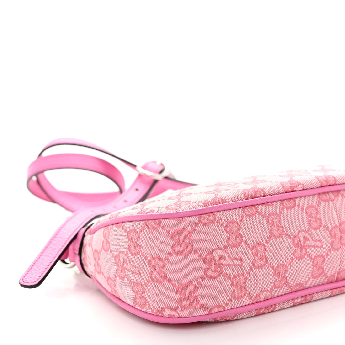 X PALACE GG Supreme Monogram Palace Textured Dollar Calfskin Shoulder Bag Pink Pale Rose Palace
