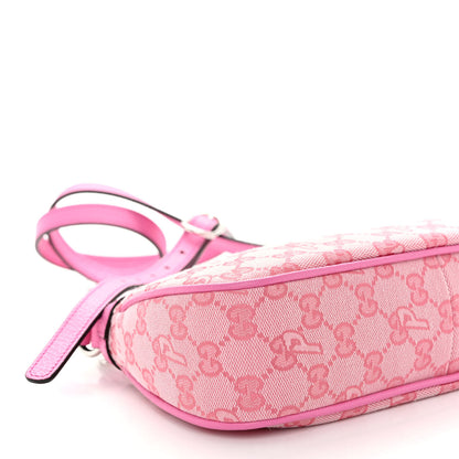Gucci X PALACE GG Supreme Monogram Palace Textured Dollar Calfskin Shoulder Bag Pink Pale Rose Palace 8 of 9