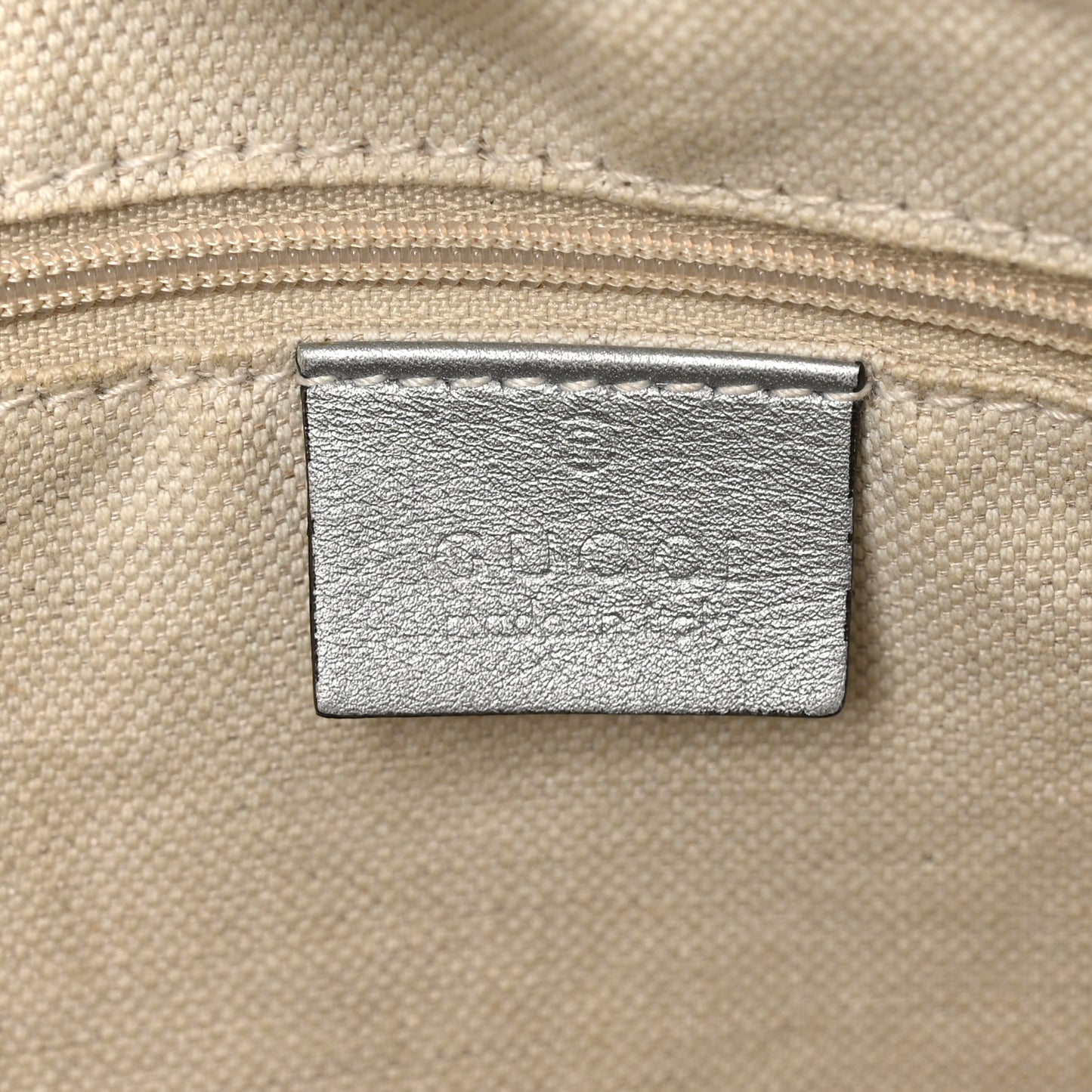 Guccissima Medium Sukey Tote Silver