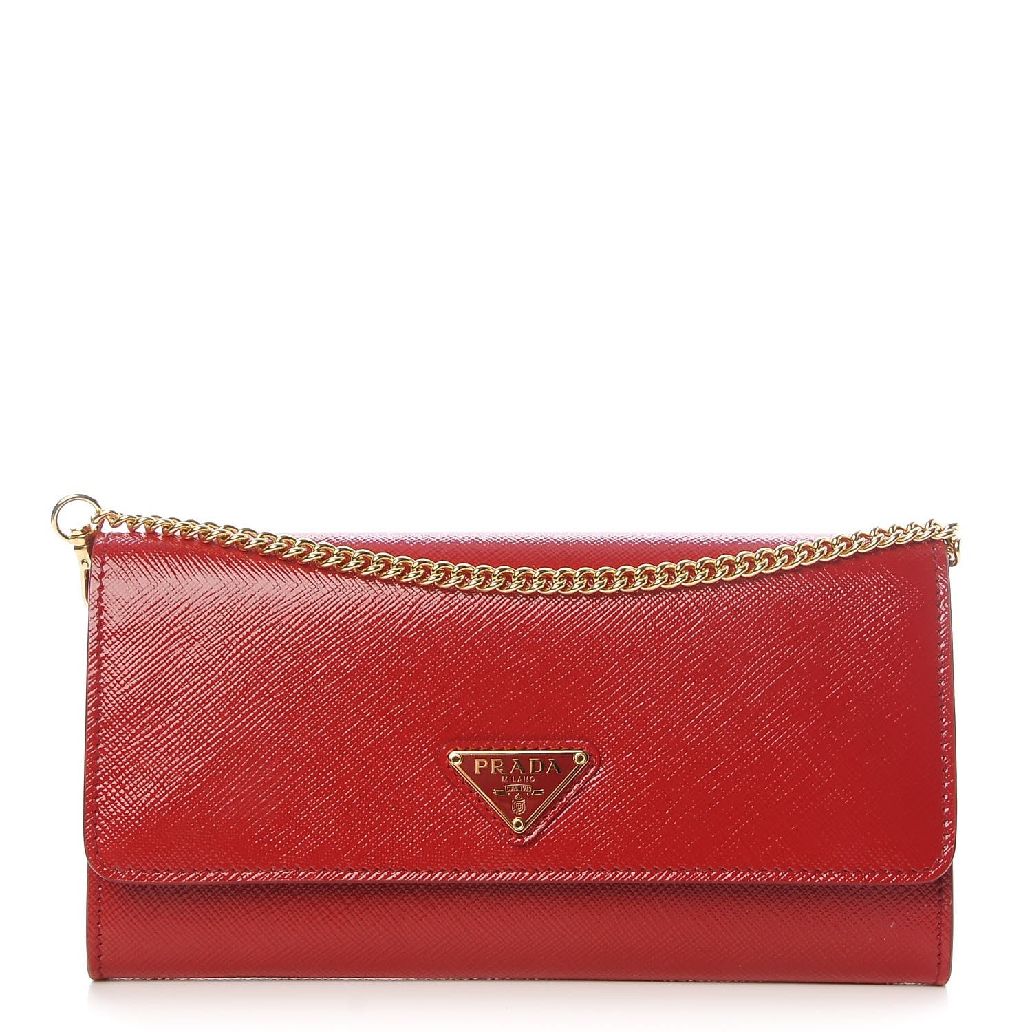 Prada Saffiano Vernice Mini Bag Rosso 1 of 8