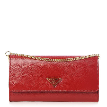 Prada Saffiano Vernice Mini Bag Rosso 1 of 8