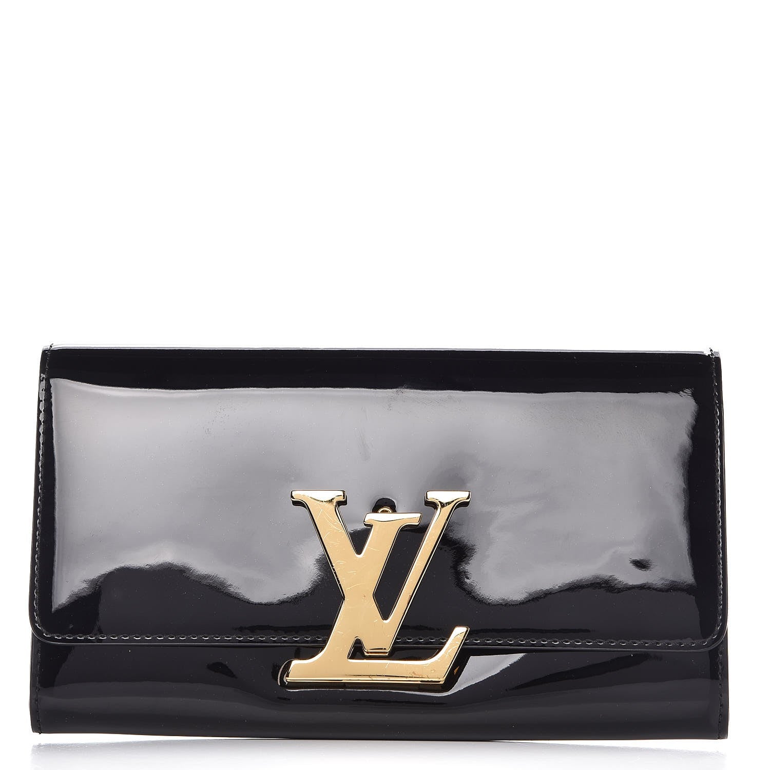 Louis Vuitton Patent Louise Clutch Black 1 of 6