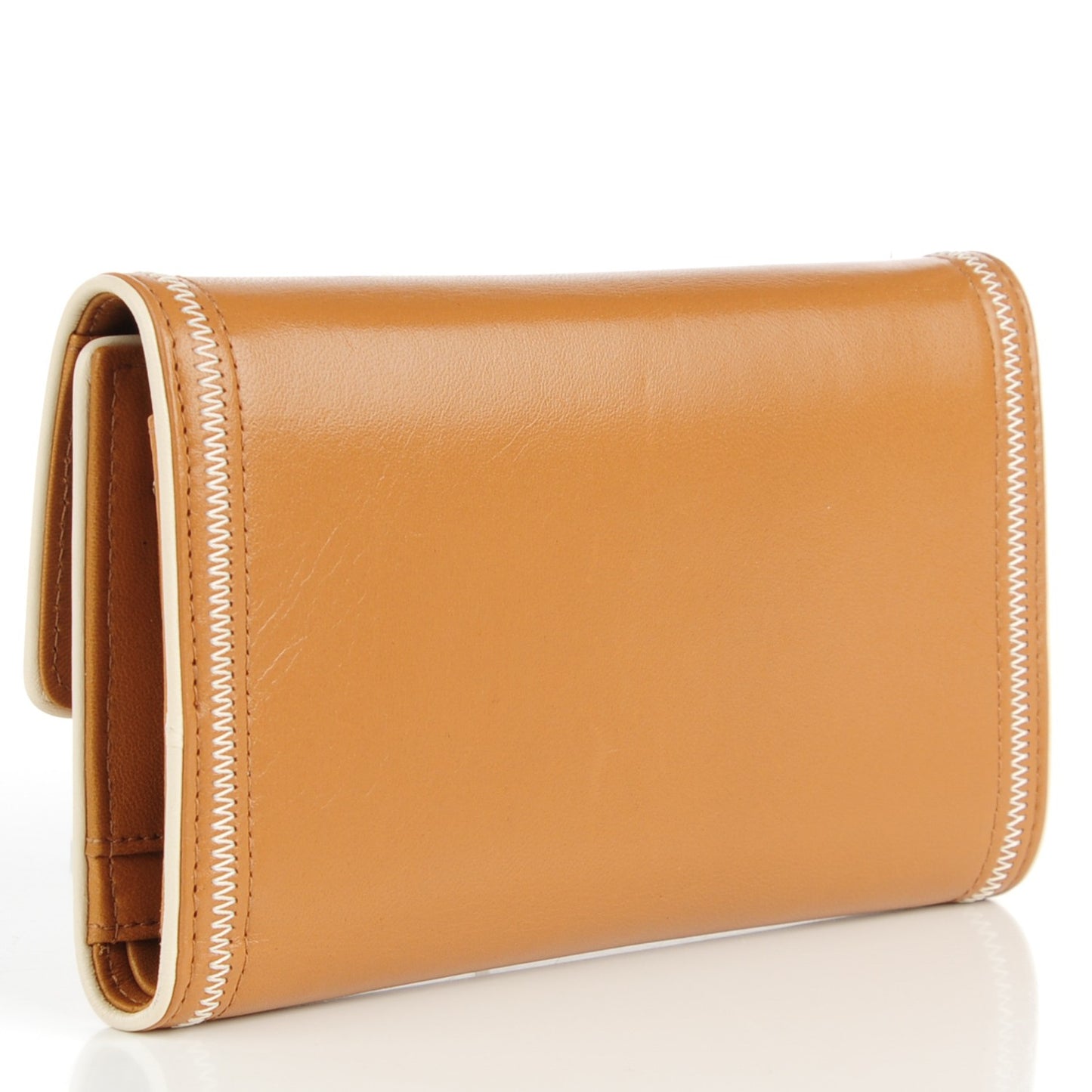 Lambskin Large Flap Wallet Dark Beige