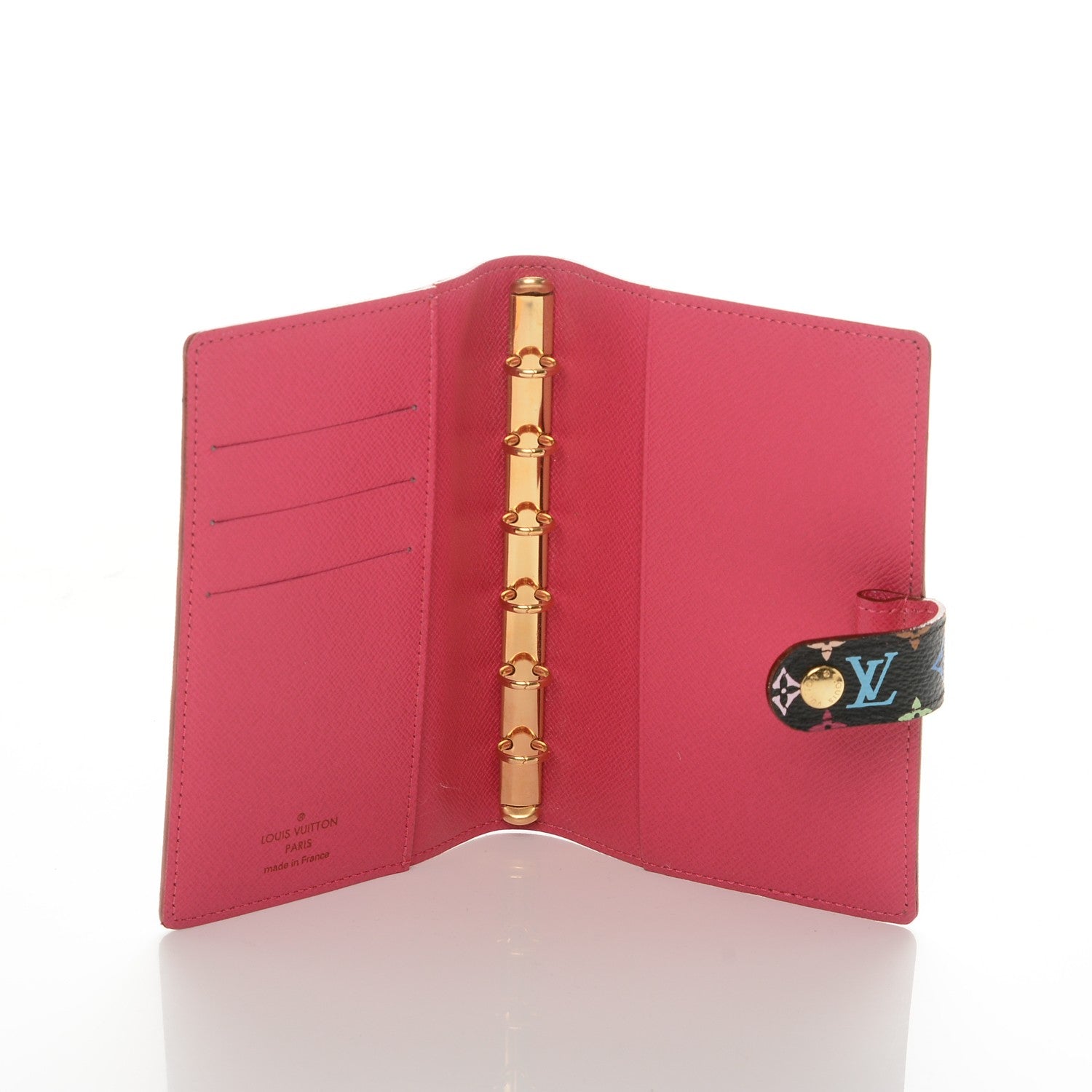 Louis Vuitton Monogram Multicolor Small Ring Agenda Cover Black Grenade 5 of 6