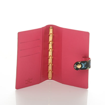Louis Vuitton Monogram Multicolor Small Ring Agenda Cover Black Grenade 5 of 6