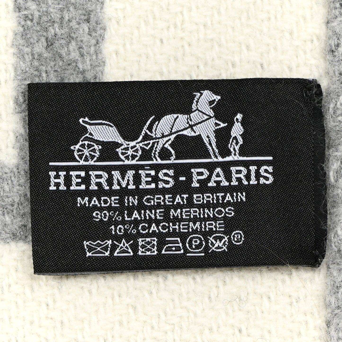 Wool Cashmere Avalon III Blanket Ecru Gris Clair