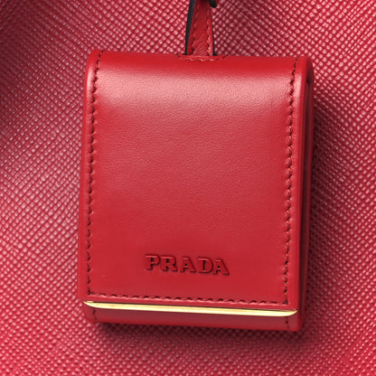 Prada Saffiano Cuir Calfskin Medium Monochrome Top Handle Tote Fuoco 8 of 11
