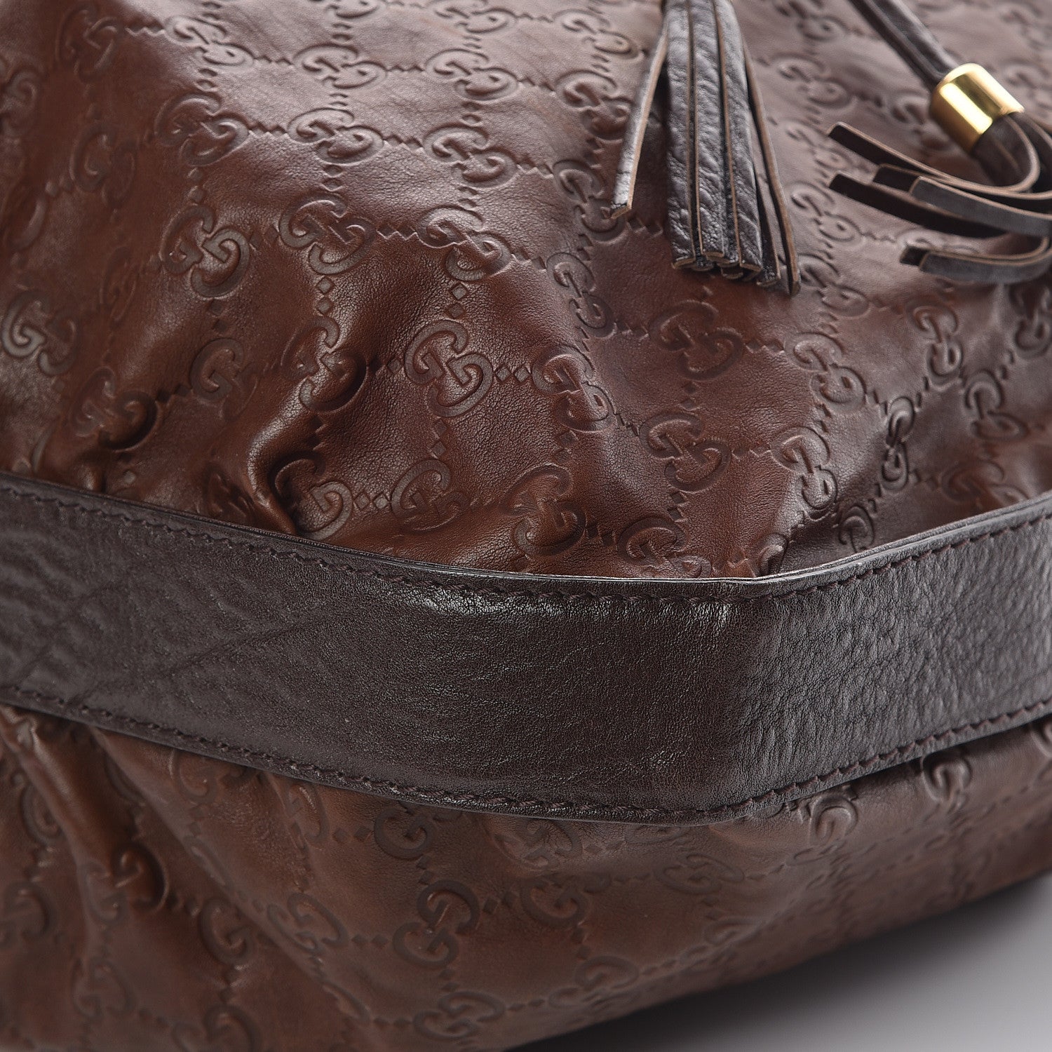 Gucci Guccissima Medium Interlocking Icon Shoulder Bag Dark Brown 13 of 13