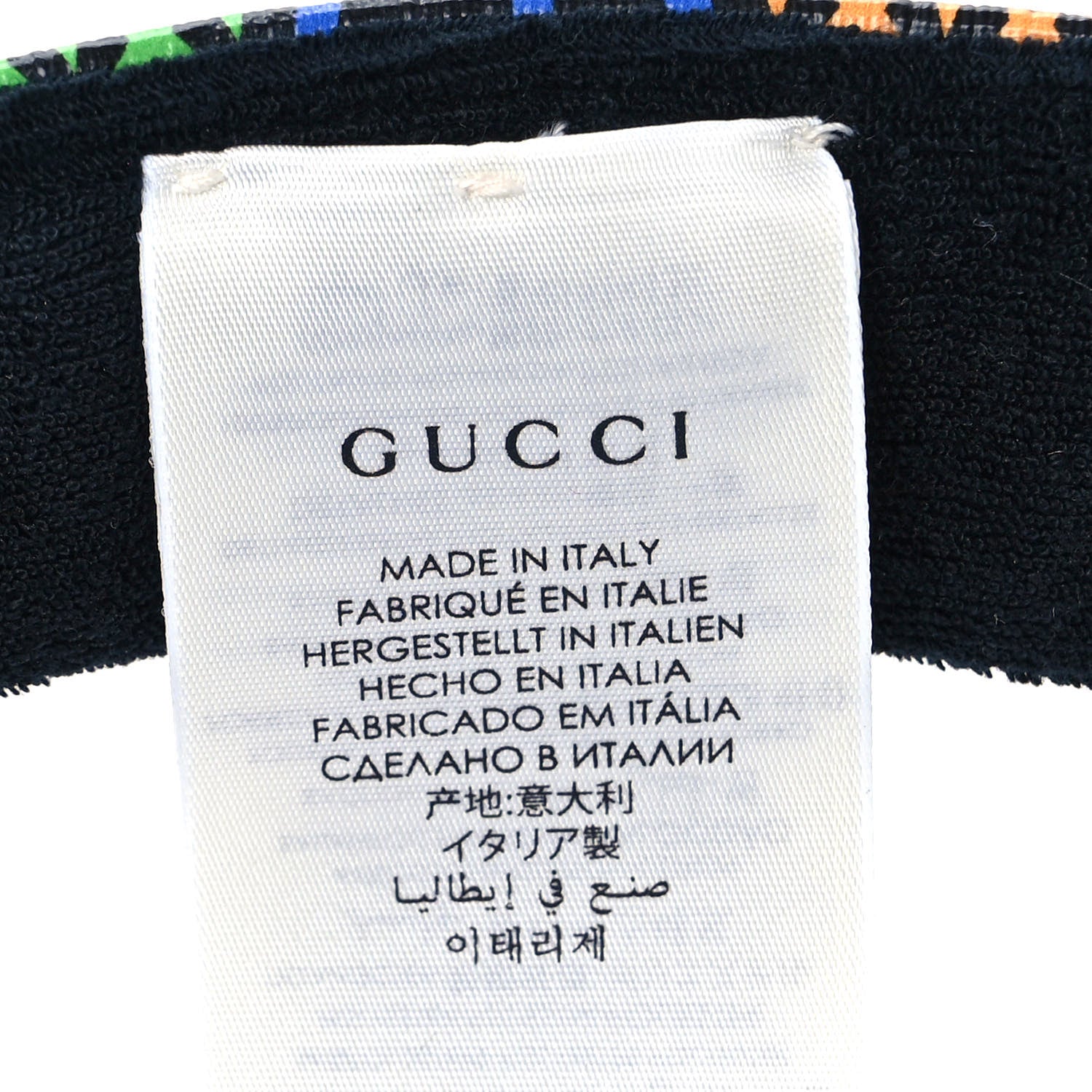 Gucci GG Supreme Monogram Psychedelic Izzy Visor L Black Multicolor 5 of 6