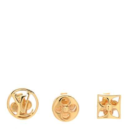 Louis Vuitton Metal Crazy In Lock Earrings Set Gold 1 of 5