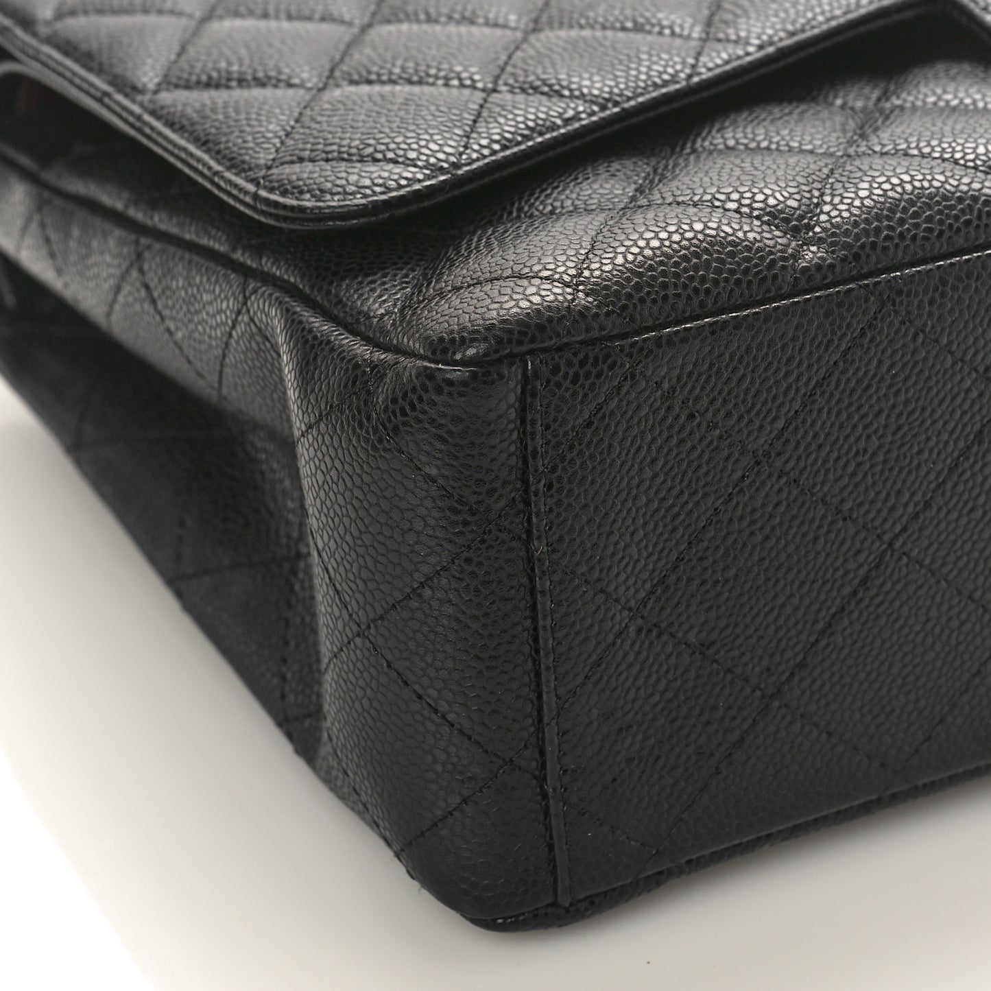 Caviar Quilted Maxi Double Flap Black