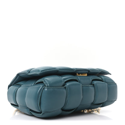 Bottega Veneta Lambskin Maxi Intreccio Padded Chain Cassette Crossbody Bag Mallard 4 of 10