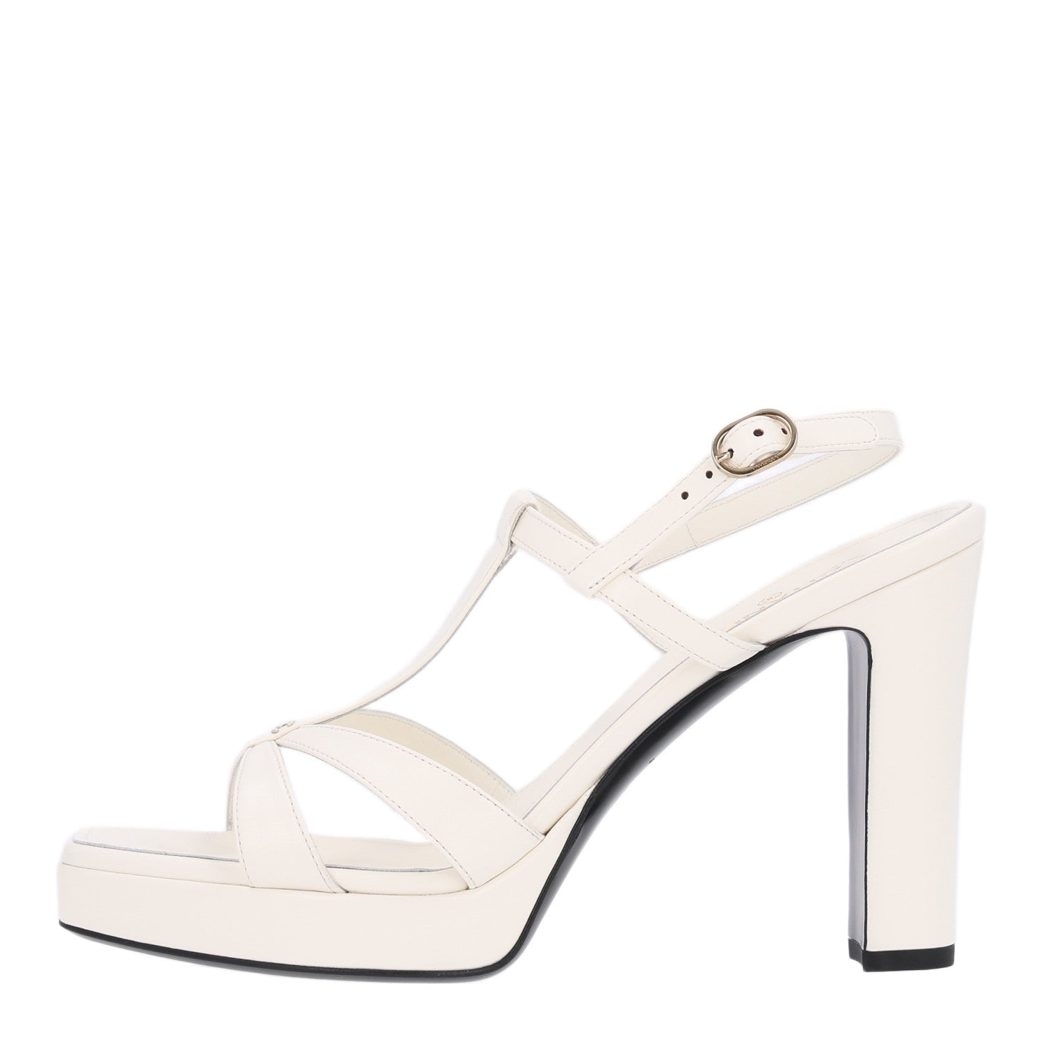 Chanel Lambskin Logo Platform Sandals 39 Black 1 of 10