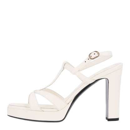 Chanel Lambskin Logo Platform Sandals 39 Black 1 of 10