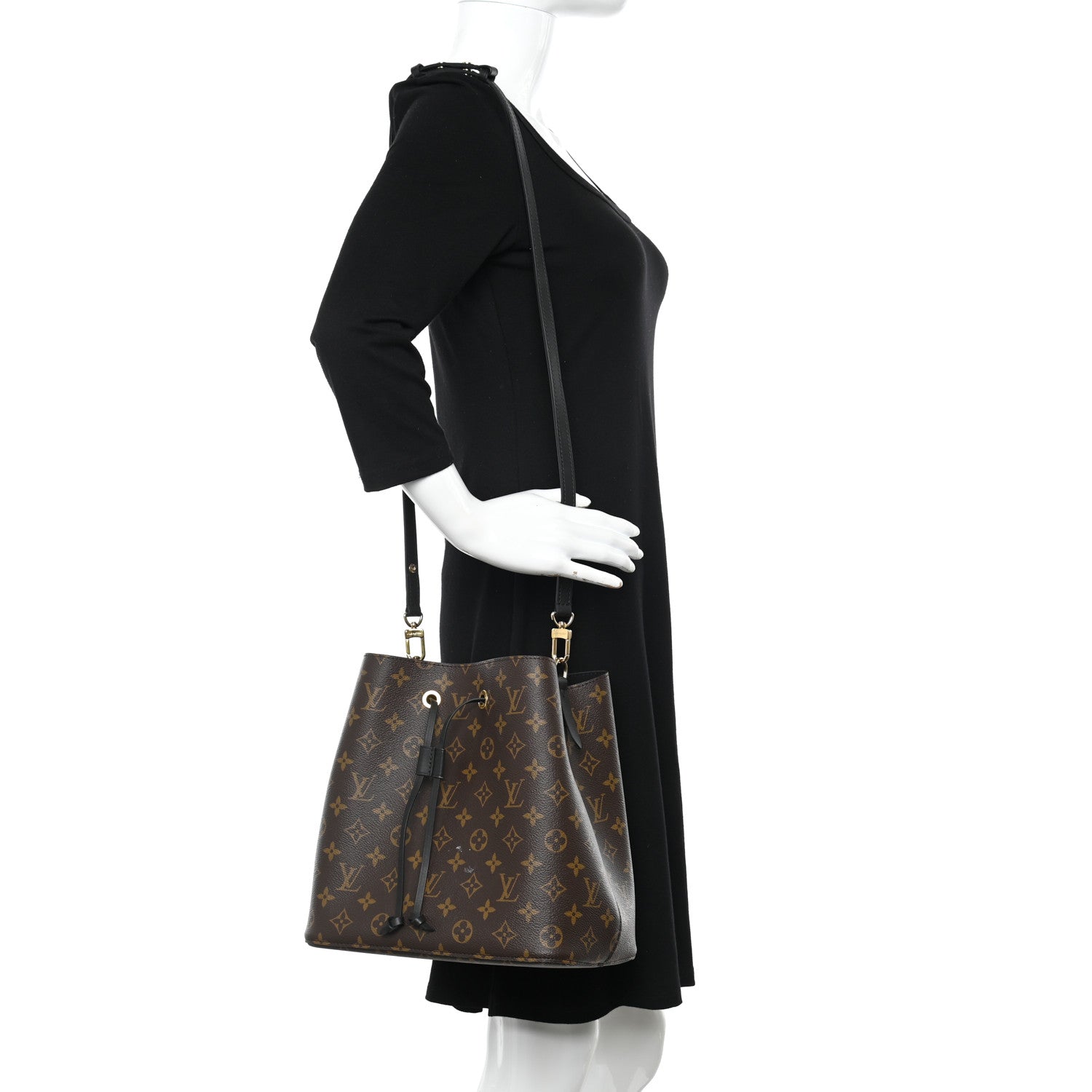 Louis Vuitton Monogram Neonoe MM Black 2 of 12
