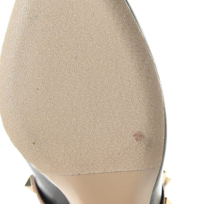 Valentino Garavani Nappa Rockstud Studwrap Strap Mid Heel Pumps 36 Black Poudre 11 of 14