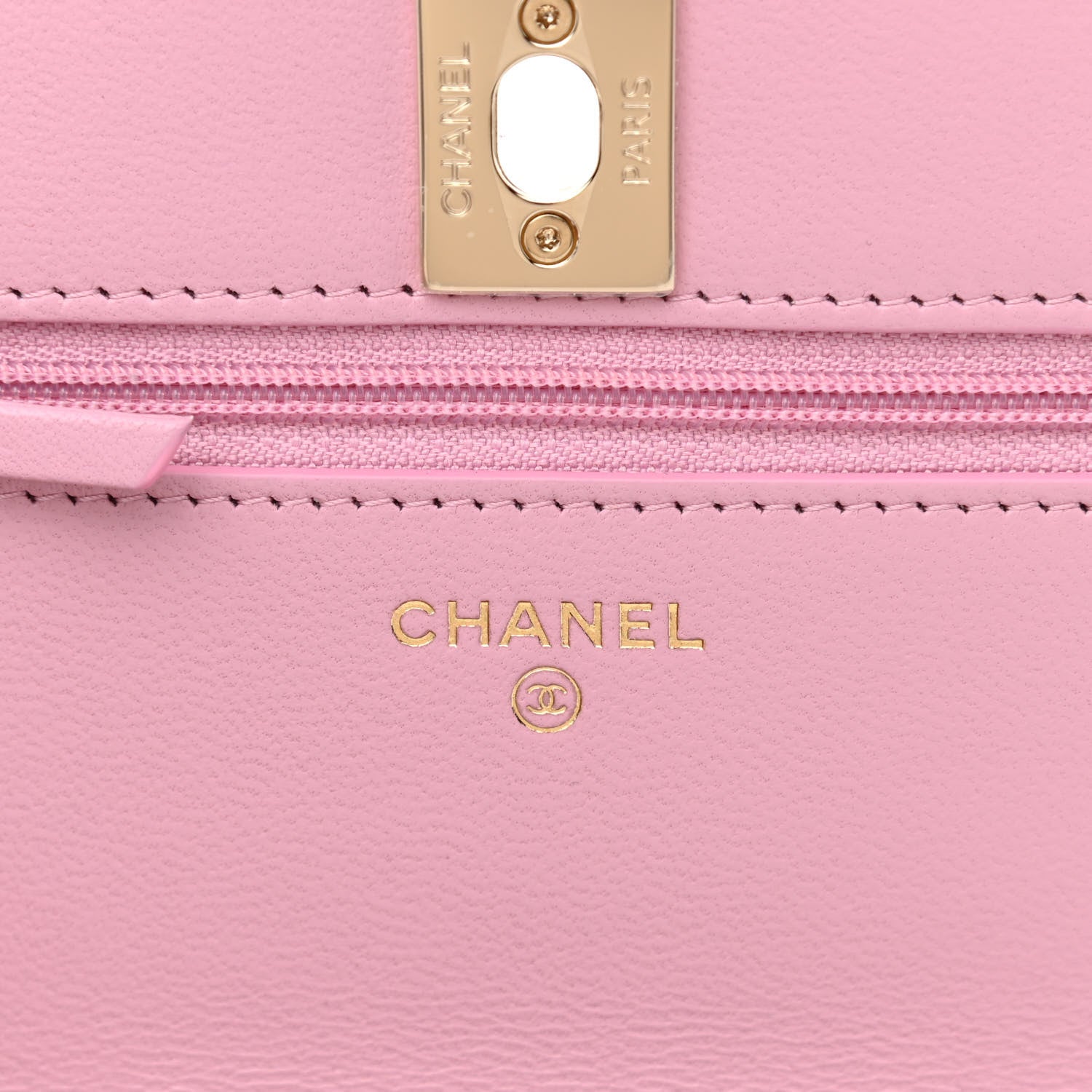Chanel Lambskin Quilted Trendy CC Wallet On Chain WOC Pink 6 of 12