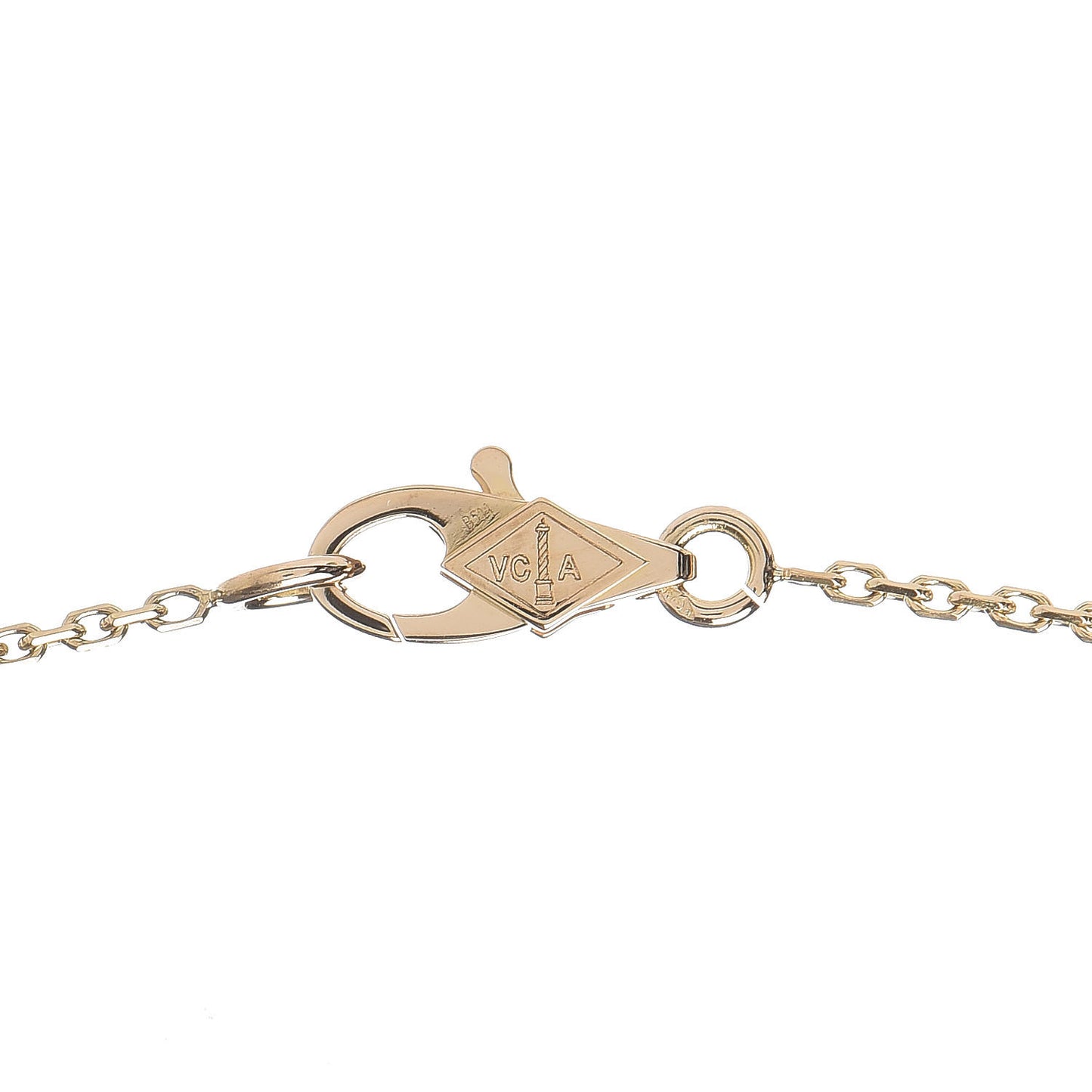 18K Yellow Gold Mother of Pearl Sweet Alhambra Pendant Necklace
