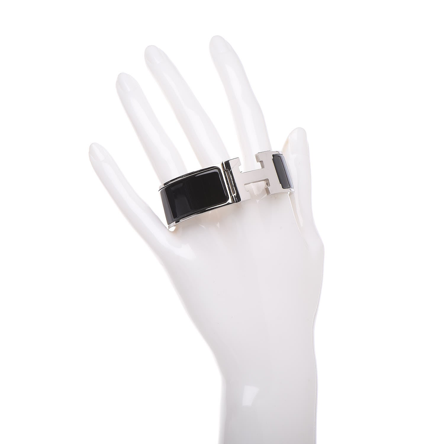Hermes Enamel Wide Clic Clac H Bracelet PM Black 2 of 4