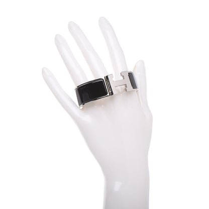 Hermes Enamel Wide Clic Clac H Bracelet PM Black 2 of 4