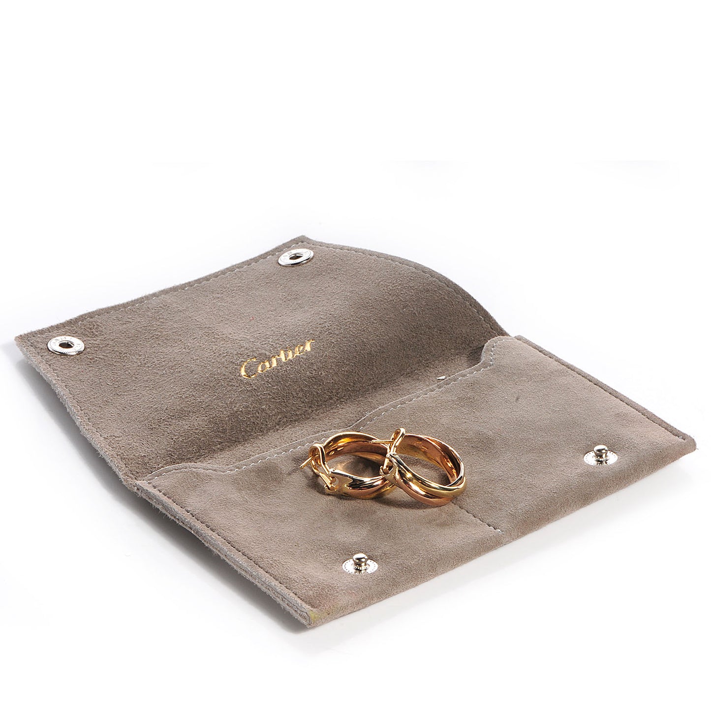 18k Pink Yellow White Gold Trinity De Earrings
