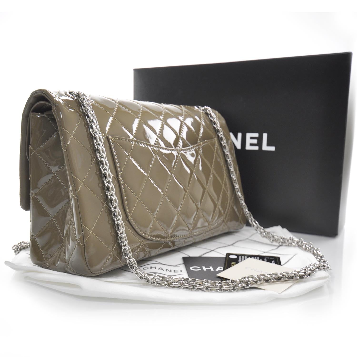 Chanel Patent 2.55 Reissue 226 Flap Taupe 2 of 11