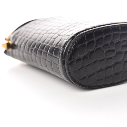 Stella McCartney Embossed Crocodile Effect Bucket Bag Black 6 of 10