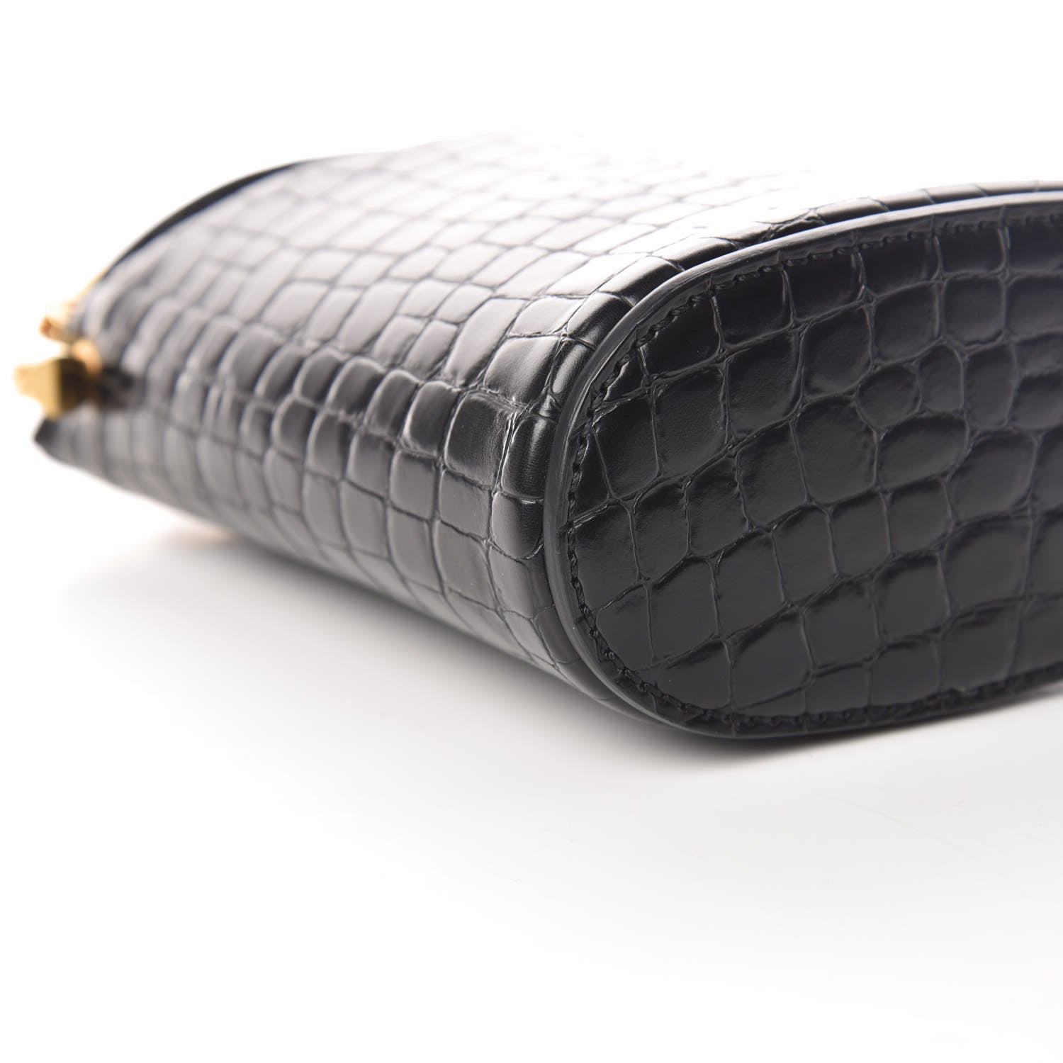Stella McCartney Embossed Crocodile Effect Bucket Bag Black 6 of 10