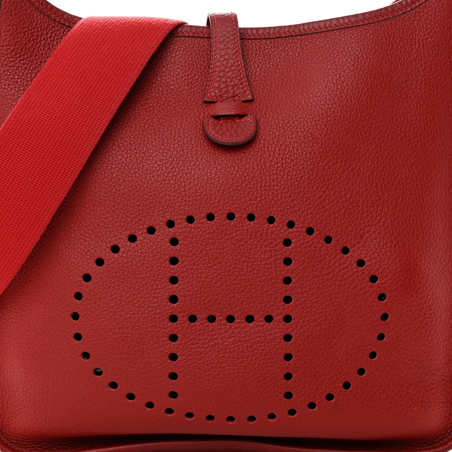 Hermes Taurillon Clemence Evelyne III PM Rouge Casaque 8 of 12