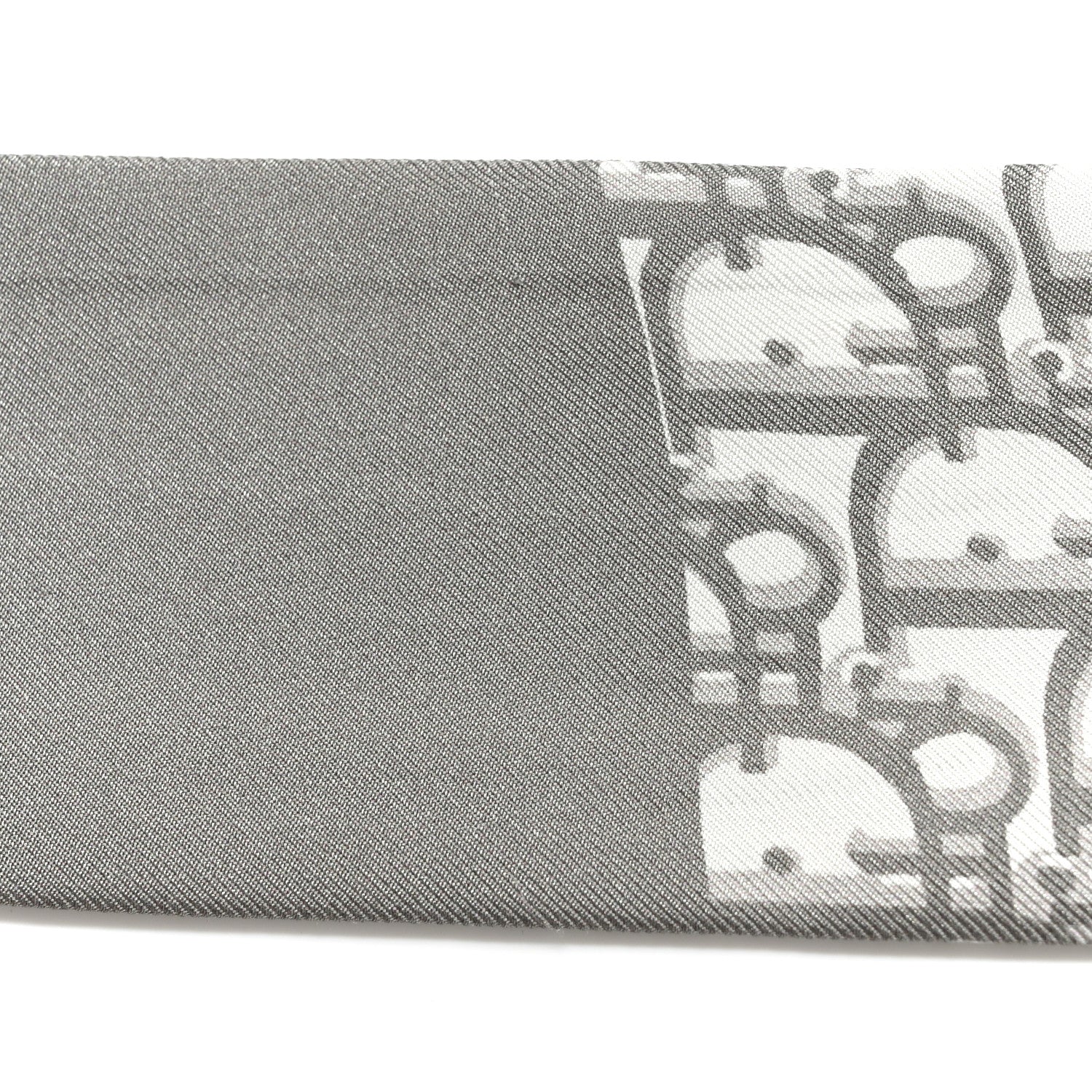 Christian Dior Silk Oblique Mitzah Scarf Grey 9 of 9