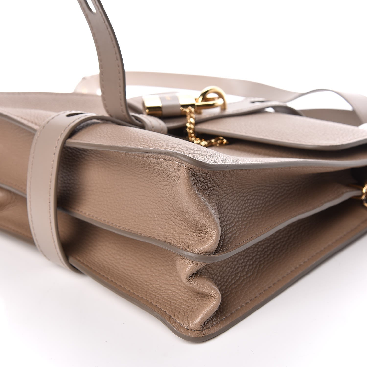 Chloe Shiny Grained Calfskin Medium Aby Day Shoulder Bag Motty Grey 6 of 12