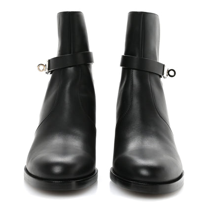 Hermes Calfskin Frenchie 50 Ankle Boots 37.5 Black 3 of 9